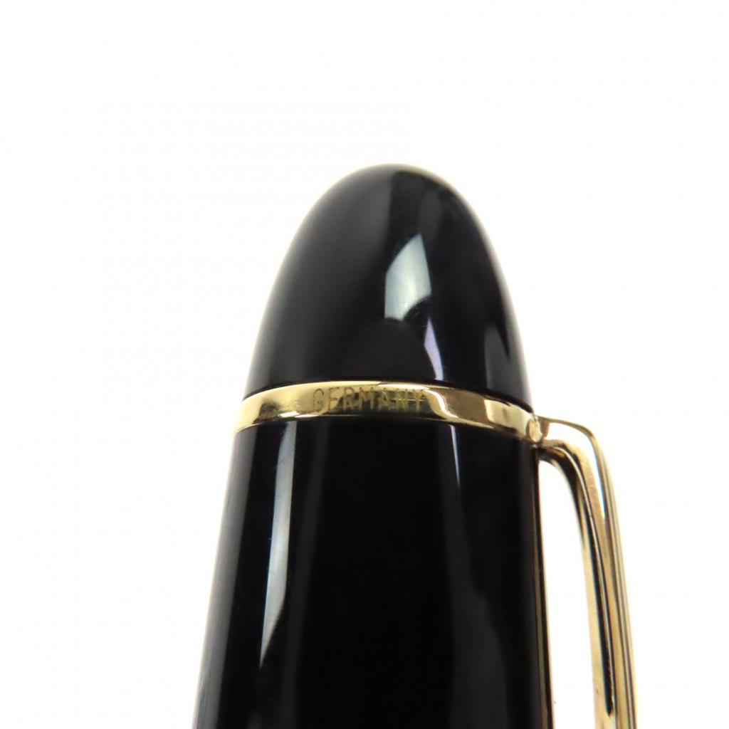 Excellent MONTBLANC Fountain Pen Meisterstück 149 White Star Black Gold 18K Mens Used