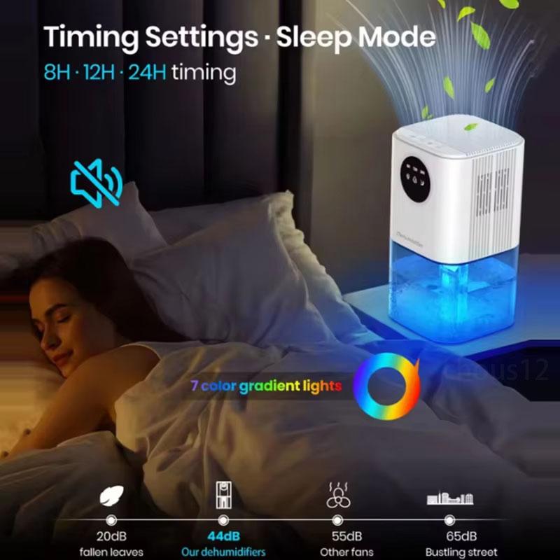 New Household Dehumidifier Absorb Moisture Silent EU/US Plug Portable Dehumidifier Suitable For Home Bedroom Office Kitchen