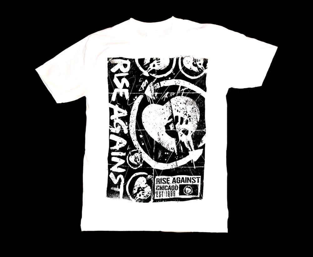 

Rise Against Retro 1988 Chicago Shirt Short Sleeve White Unisex S-2345XL JU315 Unisex T-Shirt XL
