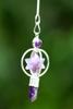 Jet Amethyst Spinning Merkaba Pendulum | Natural Healing Crystal Dowsing Tool for Chakra Balancing, Reiki Healing, Energy Cleansing & Meditation