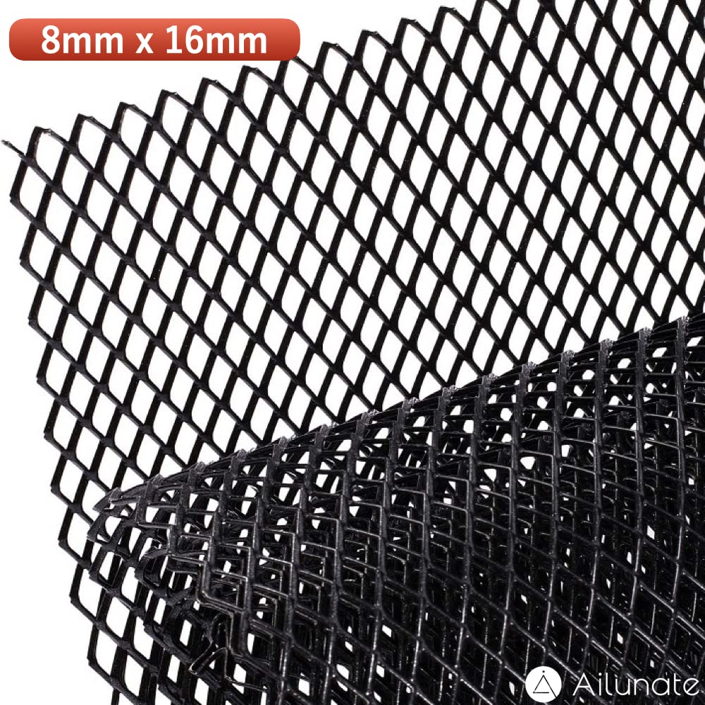 Ailunate Car Grille Mesh Front Grille Mesh Aluminum Net for Automobile Bumper Grille Cover