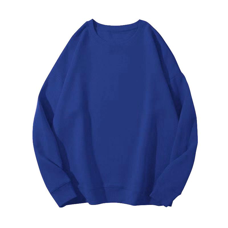 2024 Autumn/Winter Women's Casual Loose Solid Color Round Neck Hoodie