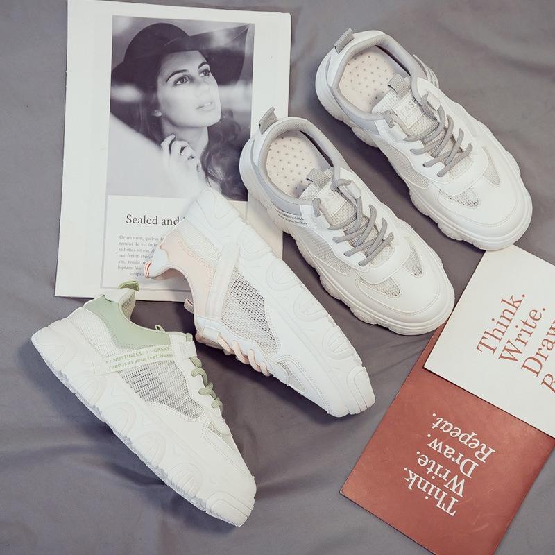 Mesh breathable little white shoes women's summer new sports and leisure board shoes student tide
