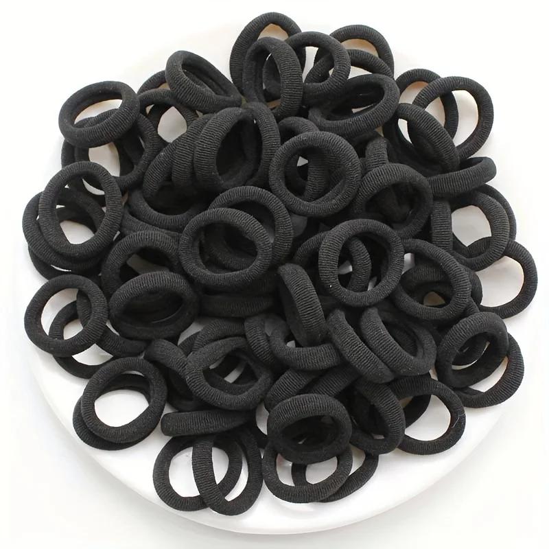 100PCS/Set Women Girls Basic Hair Bands Simple Solid Colors Elastic Headband Hair Ropes Ties Hair Accessories Ponytail Holder