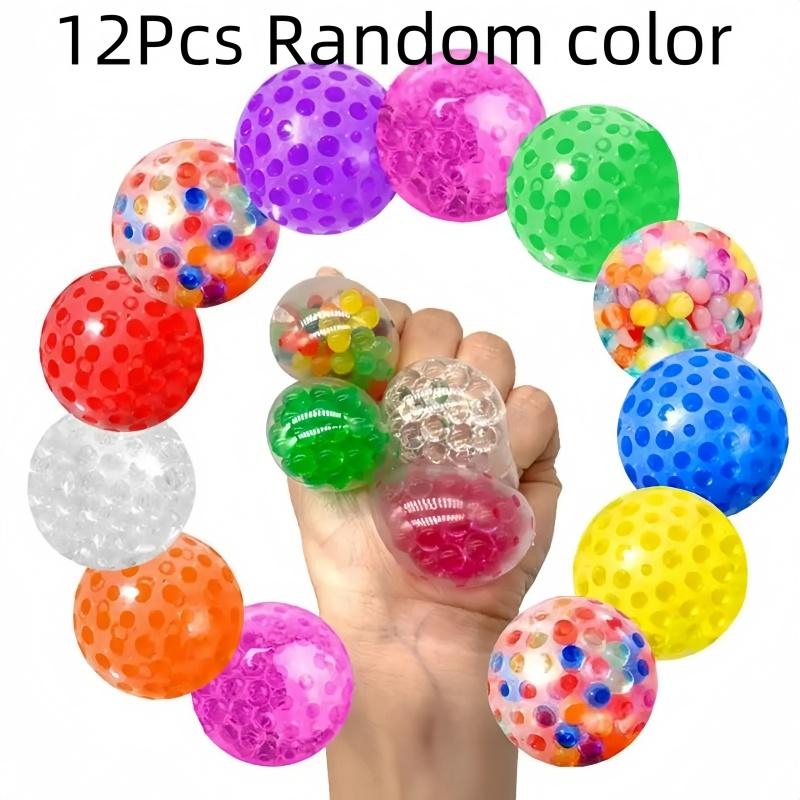 12Pcs 3.5cm Children Grape Ball Vent Pressure Reducing Pinch Music Crystal Bead Ball Pressure Reducing Toy Children s Gift Toy