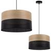 Enkele Hanglamp, Lampenkap met Fineer van Gouden Eik, 35cm
