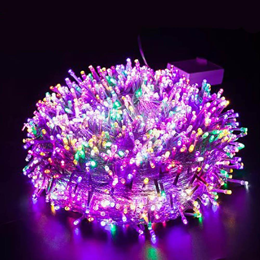 

100м 1000 світлодіодів Різдвяна гірлянда Вогні Світлодіодна стрічка Казкове світло Фестонна лампа Зовнішнє декоративне освітлення для весільної вечірки 220В EU Plug