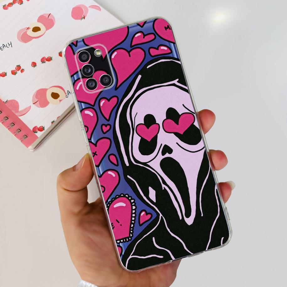 For Samsung A51 Case SM-A515F Flower Cover Fashion Silicone Soft Bumper Clear Funda For Samsung A31 A71 SM-A315F A 51 Phone Case