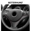 For BMW E90 E92 E93 Made of Alcantara Steering Wheel Trim Covers M Performance Stickers Carbon Fiber Car Interior Accessories