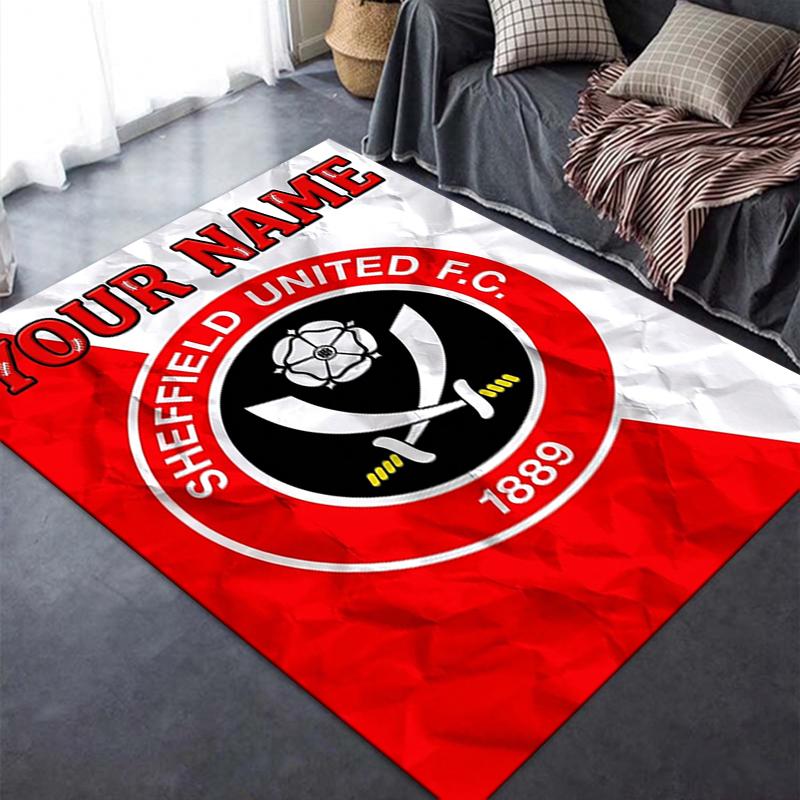 Custom Name Sheffield United FC Carpet Rug for Living Room Bedroom Home Sofa Decoration,Kids play Non-slip Floor Mat