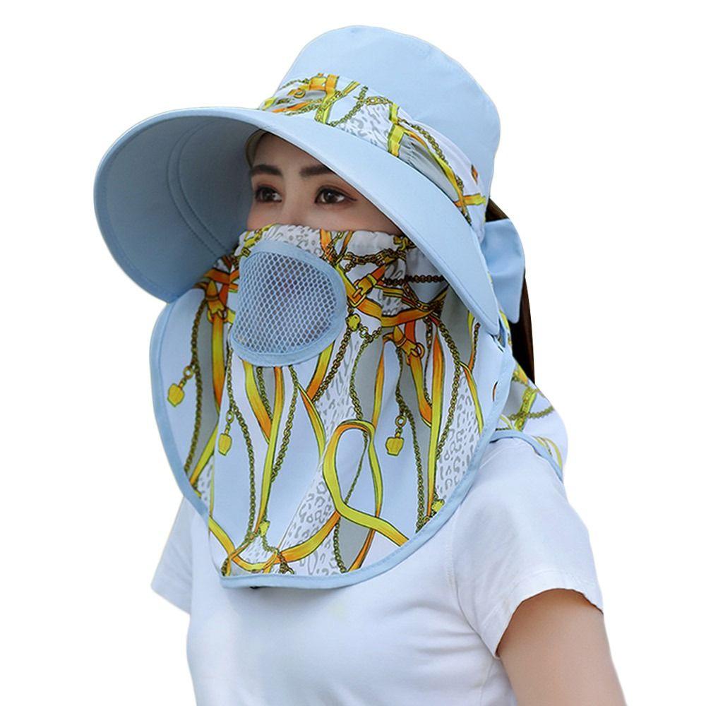 Neck Face Wide Brim Breathable Sun Cap Work Shade Hat Fisherman Cap Sunshade Bucket Hat