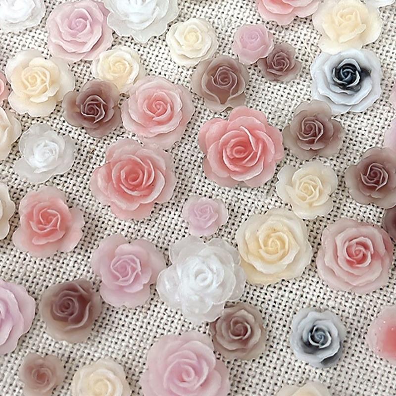 Mixed 3D Flowers Nail Charms Nail Rhinestones Nail Jewelry Nail Art Supplies