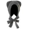 Bear Ear Beanie Cap Knit Ear Muff Hat for Girls Y2K Women Windproof Ear Flap Skull Hat for Outdoor Activity Casual Hat