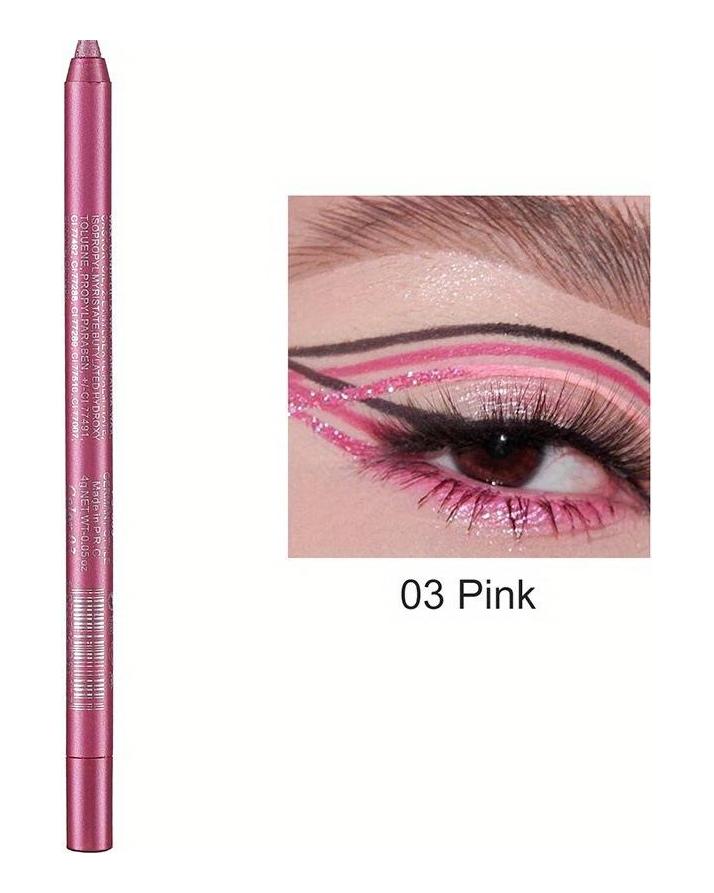 Multifunktionaler Lidschattenstift Monochromer Eyeliner-Stift Perlenglitzerkleber Eyeliner-Stift Augen-Make-up-Stift