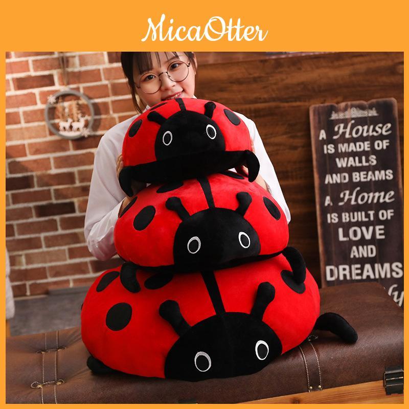Adorabile Coccinella Arancione Peluche Giocattolo Morbido Carino Cartone Animato Insetto Cuscino Cuscino Regalo