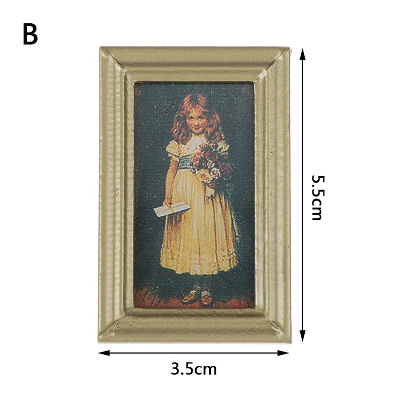 1:12 Dollhouse Miniature Oil Painting Decoration Dollhouse Accessories Painting