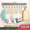 Space-Saving Kitchen Wall Rack: Punch-Free Aluminum Multi-Function Storage Hooks