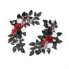 Wedding Welcome Sign Flower Pair, Artificial Roses for Guest Greeting Sign Display At Ceremony Entry with Matching Left and Righ