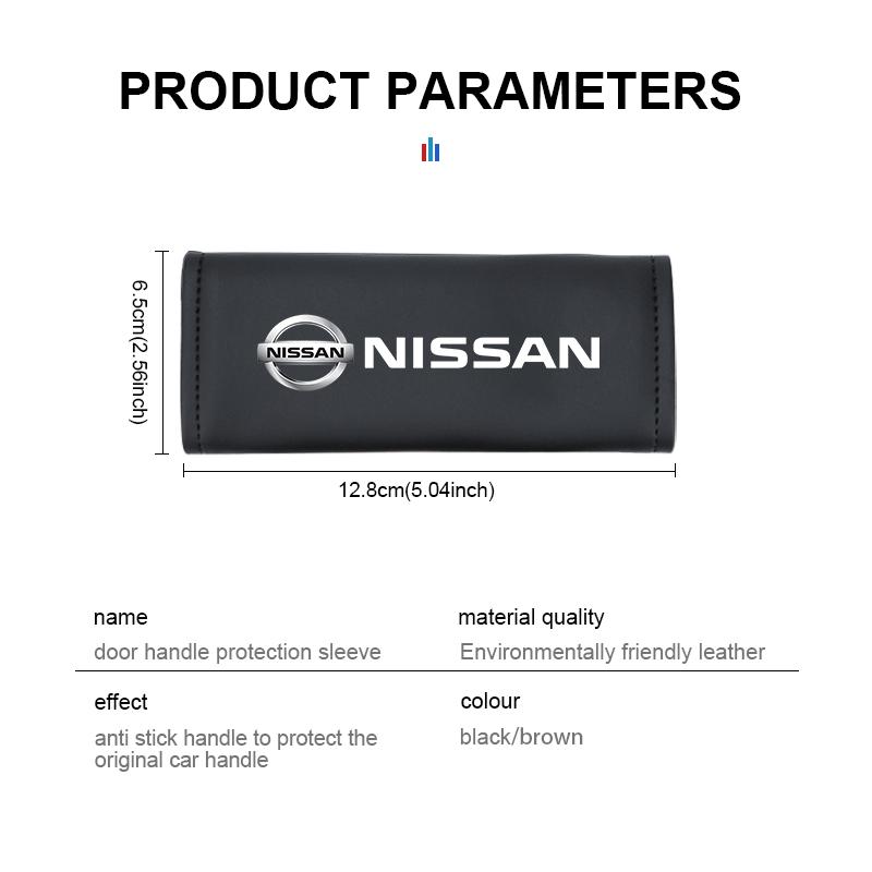 For Nissan Car Inner Door Armrest Pull Handle Non-slip Protective Cover Qashqai Juke Sentra Altima Versa Maxima Almera Rogue