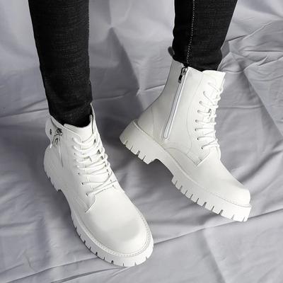 Men's English Style Thick Sole Design Men Boots Luxury High End Top Layer Leather Brand Famous Chelsea High Quality Casual Boots