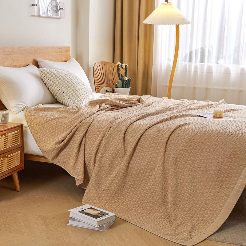 Cotton Retro Old-fashioned Throw Blanket Couch Towel Quilt Single Double Autumn Winter Thick Cover Blanket For Adult Sofa Bed Nap