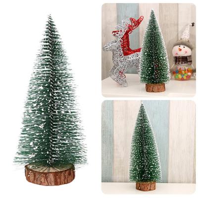 Mini Christmas Tree Artificial Snow-Flocked Xmas Tree with Pine Needle Festive Home Office