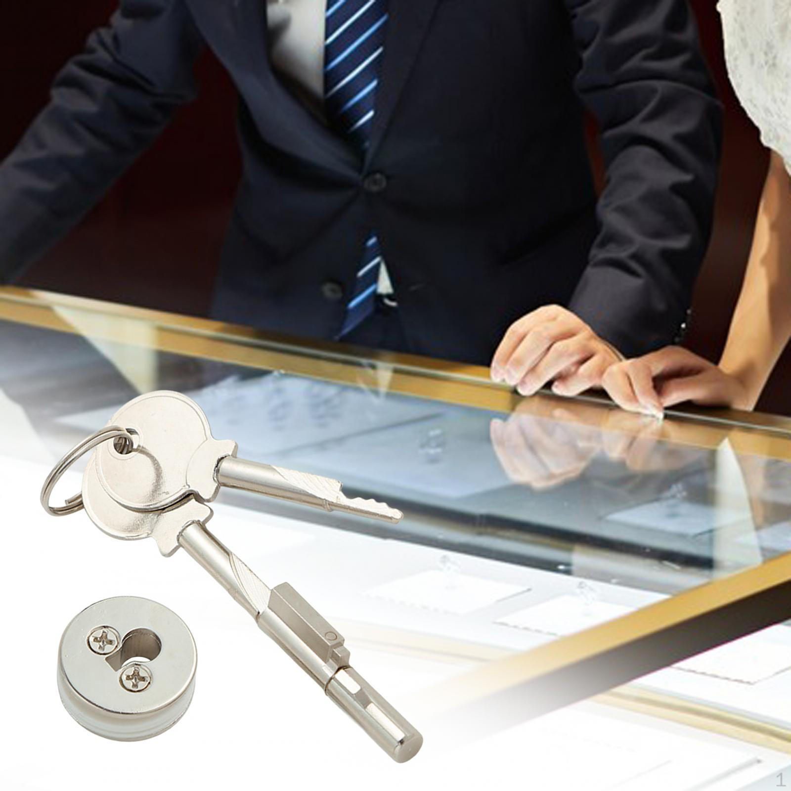 

Glass Lock Display Cabinet Easy to Install Universal Sliding Door Counter for Dresser