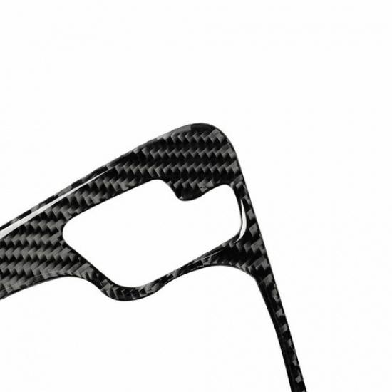 För BMW 3-serie E46 98-05 Vänsterstyrd Kolfiber Växellådspanel Dekorationsskydd Klistermärke
