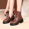 Fashion AIYUQI Women Winter Boots High-heel 2025 New Genuine Leather Short Boots Women British Style Wool Warm Women Ankle Boots