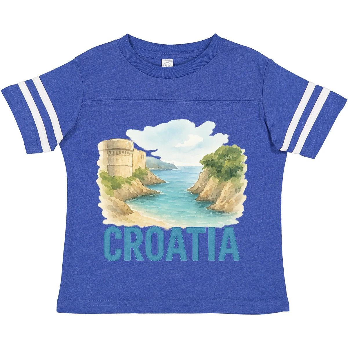 

Inktastic Croatia Scenic Watercolor Landscape Toddler kids boys T-Shirt Child Preschooler 150