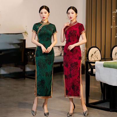 2021 Elegant Retro Qipao: Women's Plus Size High-End Chinese Style Dress