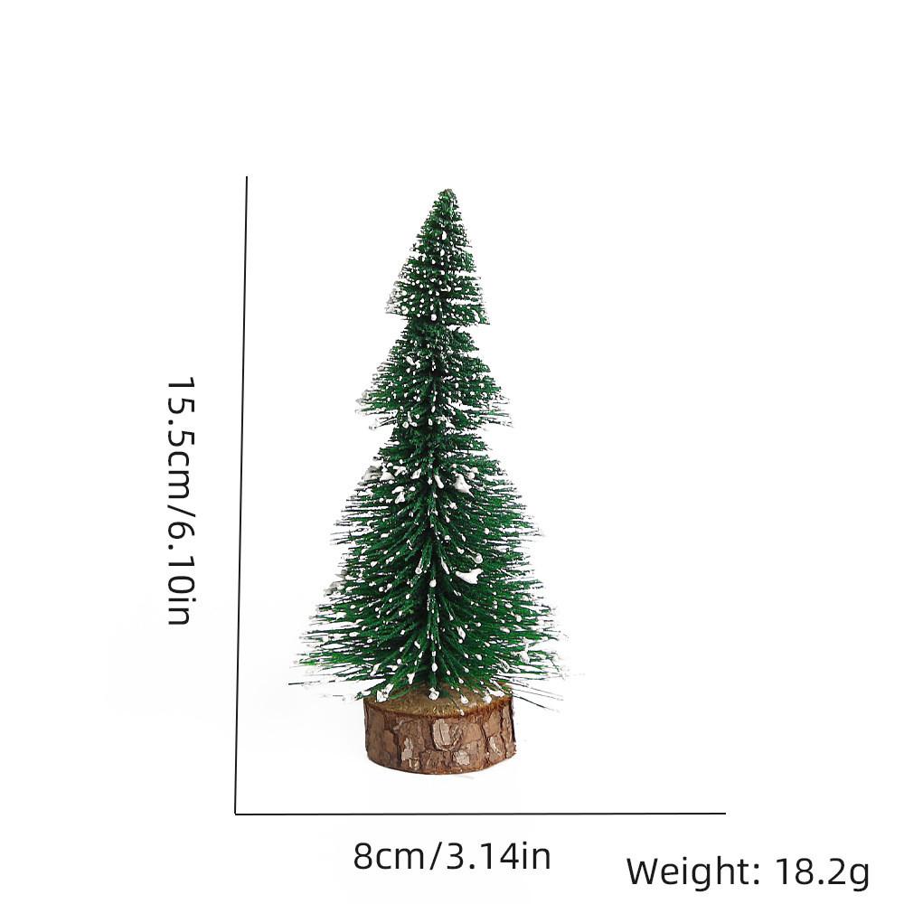 

Очаровательная мини-елка белого и зеленого цвета с кончиками, праздничное украшение, идеально подходящее для праздников 15CM Green Tree