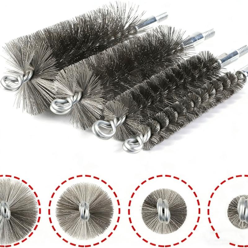 Adjustable Chimney Cleaning Brush Head Telescopic Rod For Flue Pipe Dust Removal Tasks