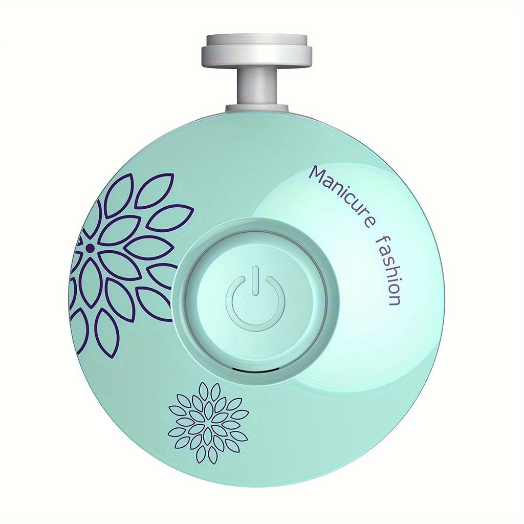 1 Set Elektrischer Nagelknipser - mit austauschbaren 6 Schleifköpfen, geräuscharm, ergonomischer Hand-Nagelfräser - für Männer & Frauen - geeignet für Zuhause