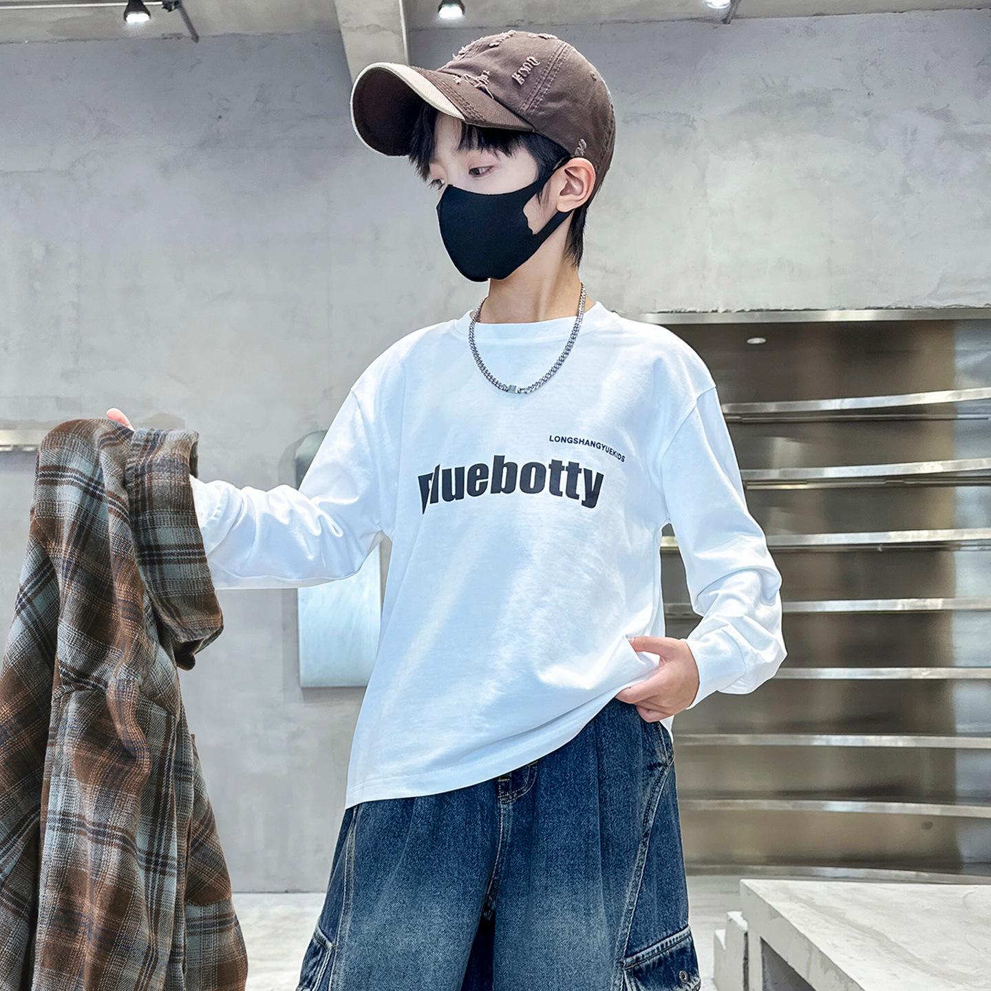 

Рубашка в клетку с длинным рукавом для мальчиков - Коллекция Осень 2025: Модные средние и большие размеры 140cm