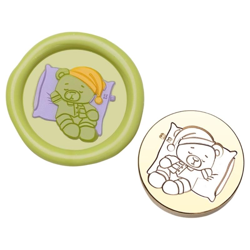 Vintage Seal Stamp Head Small Bear Animal Seal Stamp for Seal Envelope Card Party Invitation Packaging Christmas Wedding