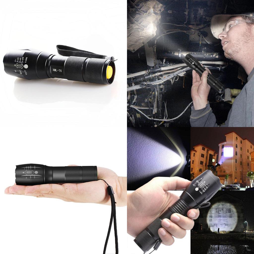 Durable And Lightweight Xm-l T6 Led Flashlight With Impact-resistant Design