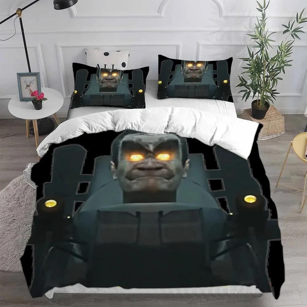 

Comforter Game Skibidi Toilet Arale Comforter Bedding Sets Quilt Bed Pillow Case Sets Kids Adult Size Comforter (quilt)-EU Single(135*200cm)3pcs