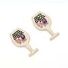 European and American Trends Full of Diamonds Creative Fashion Goblet Earrings Temperament Versatile Set with Colored Diamonds Wine Glass Earrings 