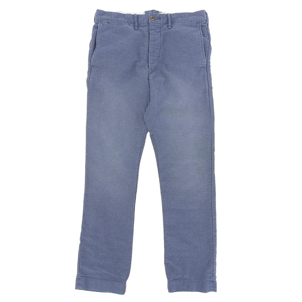 RRL Men's Blue Block Check Button Fly Pants, Size 32x30 Bottoms 32x30 blueUsed
