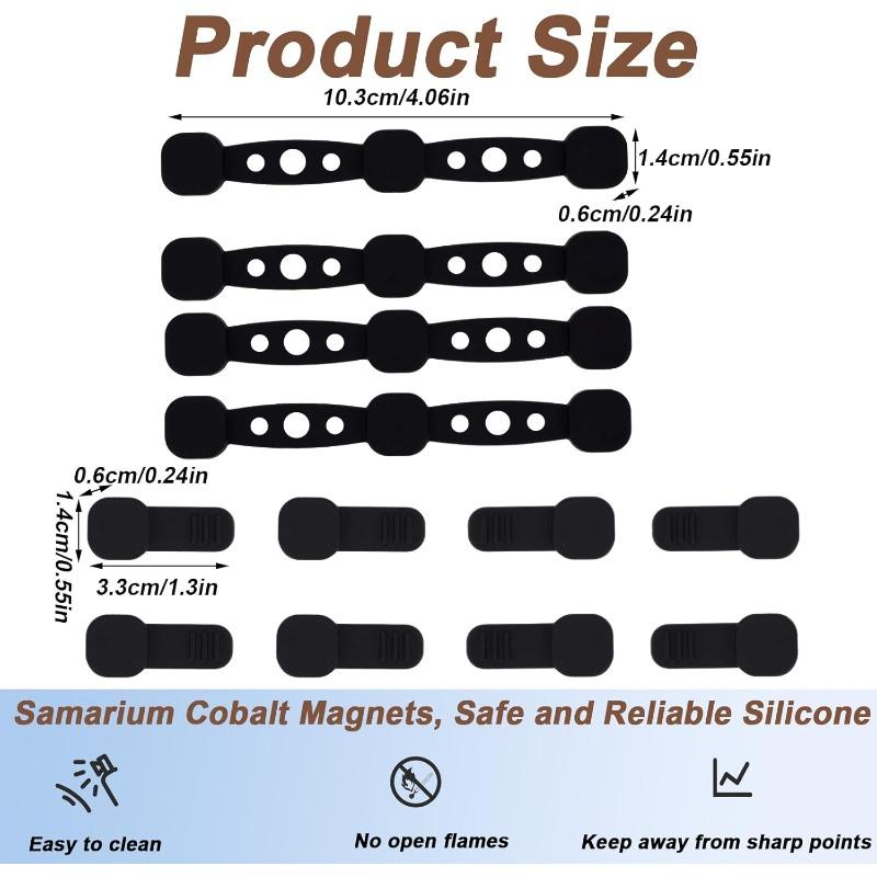 4Pcs Air Fryer Silicone Magnets Buckles Heat Resistant Fix Parchment Paper Liner Avoid Burning Universal for All Air Fryers Reusable Kitchen Gadgets