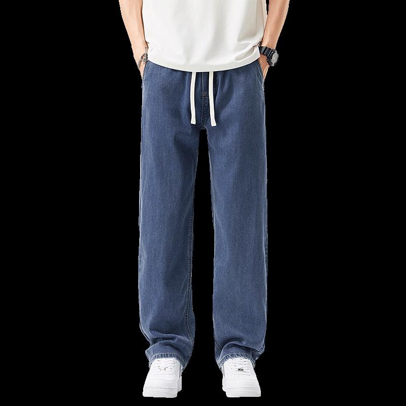 izzue it Men's Lightweight Lyocell Straight Jeans