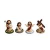 DIY Christian Beading Kit, Cute 4-Pack Tiny Beaded Jesus/Mary DIY Kit, Handmade Mini Faith Beads Craft with Instruction for Beginners, Craft