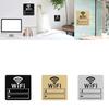 Self Adhesive Public Shope Signage 3D Mirror Wall Stickers Handwriting Account and Password