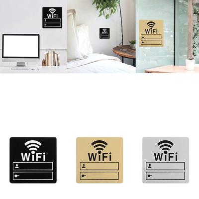 Väggdekal 3D WIFI-skylt Omskrivbar Självhäftande Offentlig Butiksskyltning Dekorativ Handskriven Konto och Lösenord