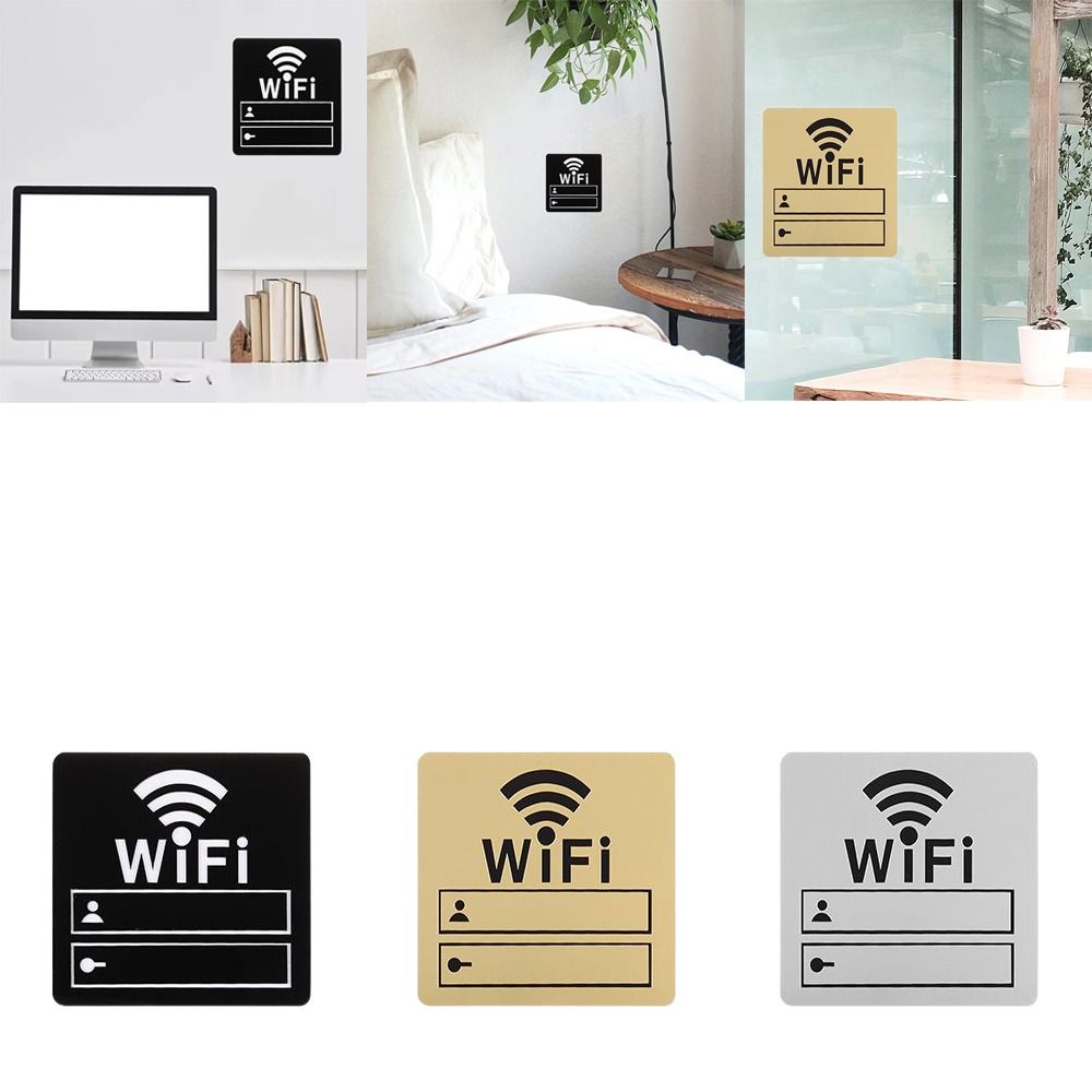 3D Public Shope Signage Self Adhesive Handwriting Account and Password WIFI Sign