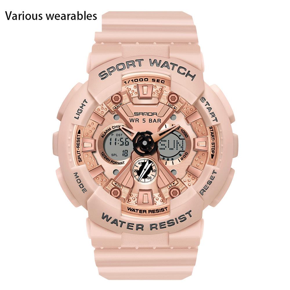 Pánské stylové Harajuku trendy digitální sportovní voděodolné pro muže a ženy, korejská verze Jednoduché elektronické hodinky