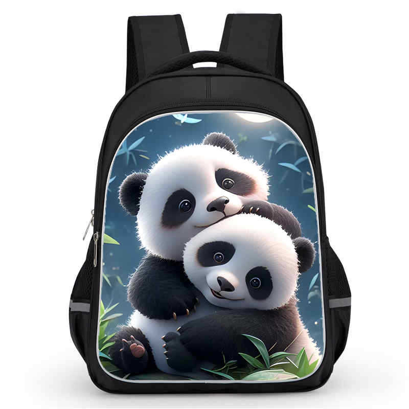 Panda Niedliche Schultasche Verschleißfest Großes Fassungsvermögen Wirbelsäulenschutz Und Anti-Buckel Schüler Party Must-Have Leichter Rucksack