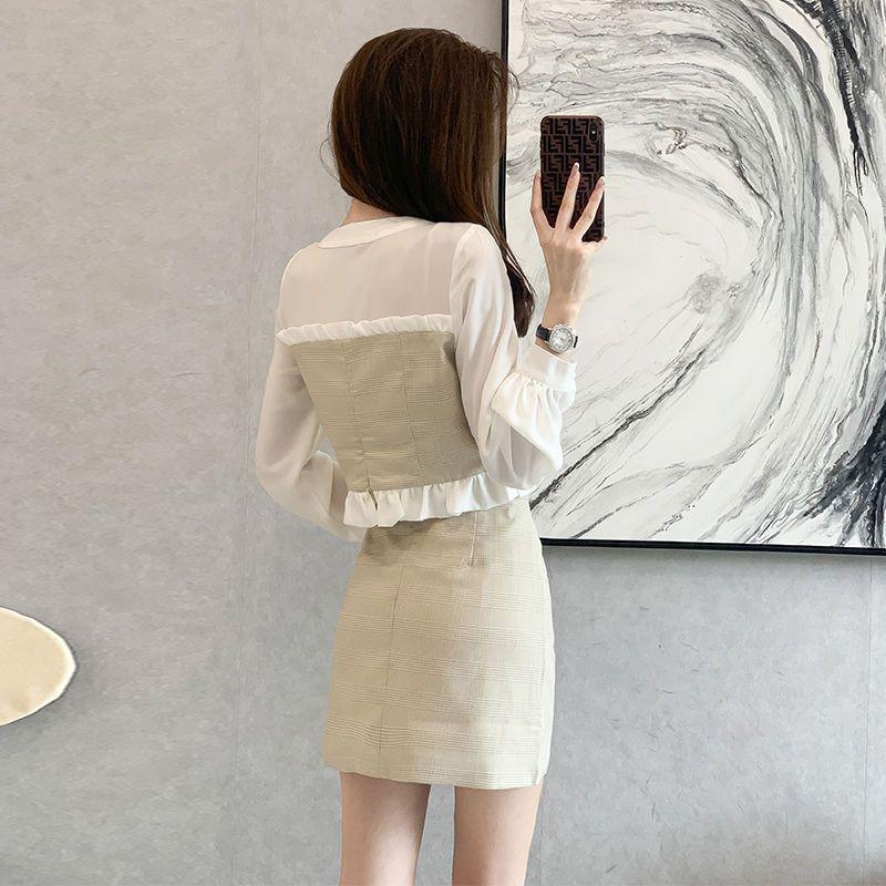Autumn Women's Chic Goddess Street Style Two-Piece Set