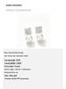 Luxury Geometric Pearl & Diamond Square Stud Earrings - Elegant & Trendy